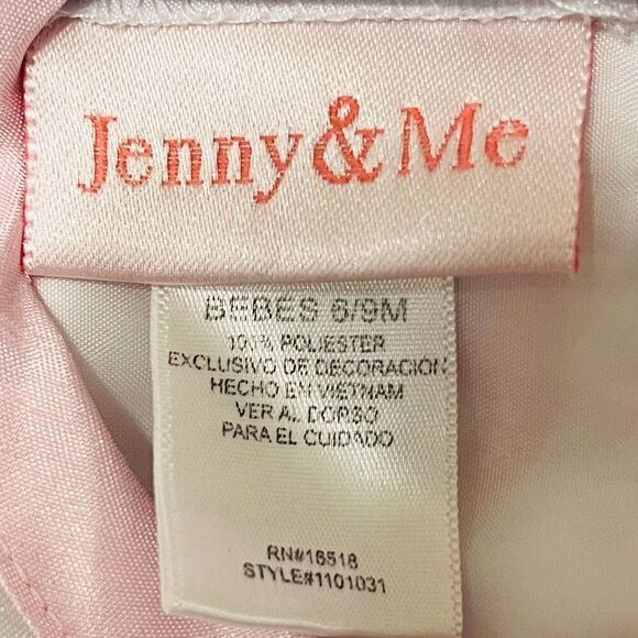 Jenny & Me White Dress With Pink Flowers   Sz6-9 m   EUC - Picture 4 of 5